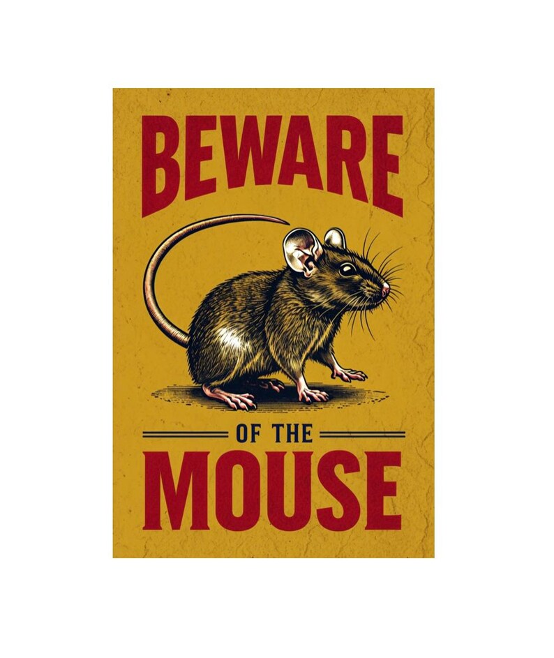 Beware Mouse Beware of Mouse Metal Sign, Mouse Sign, Mouse Plaque - Etsy