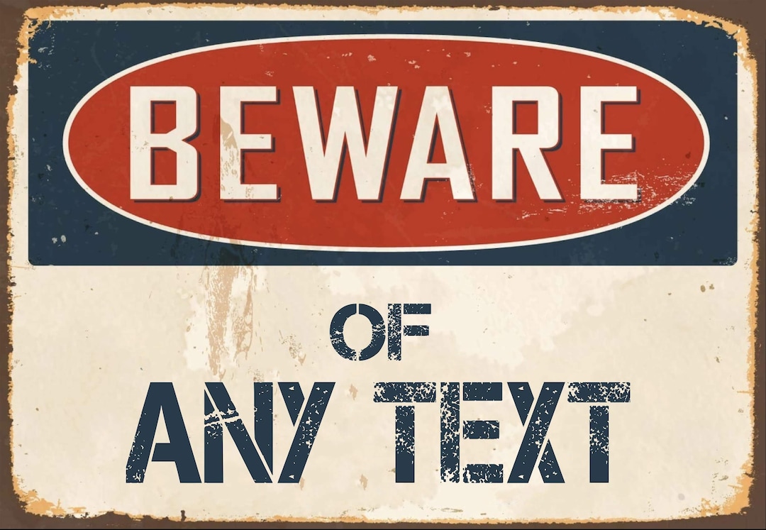 Beware Stand Beware of Personalised Metal Sign, Personalised Sign, Beware Plaque - Etsy