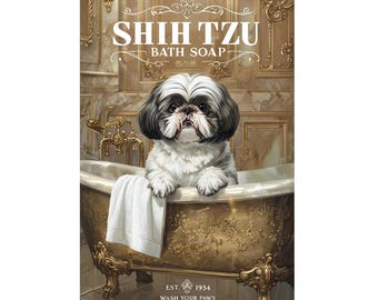 Shih Tzu Soap Ad metal sign,Shih Tzu Plaque, Shih Tzu sign