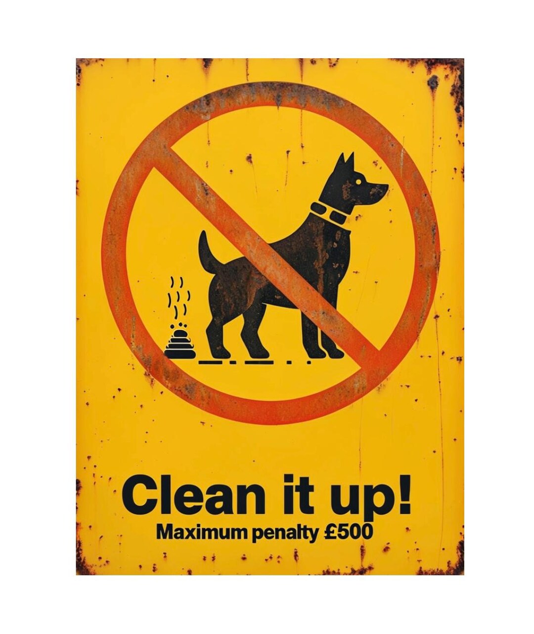 Clean It up Metal Sign, Clean It up Sign, No Dog Mess Plaque, Recycling ...