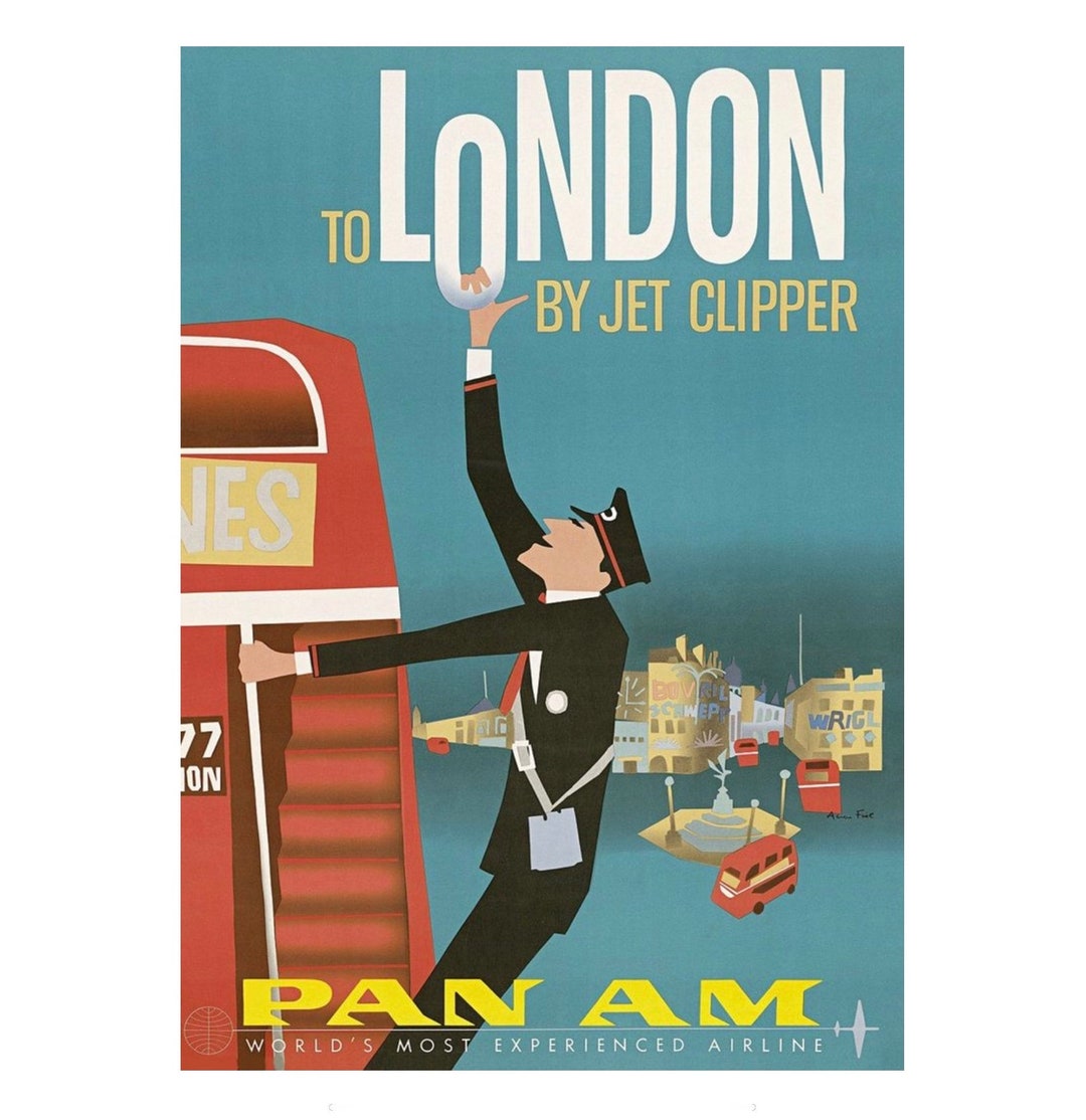 Vintage Visit London Sign, Travel Sign, Vintage Sign. Retro Wall Sign, London Sign, London Wall