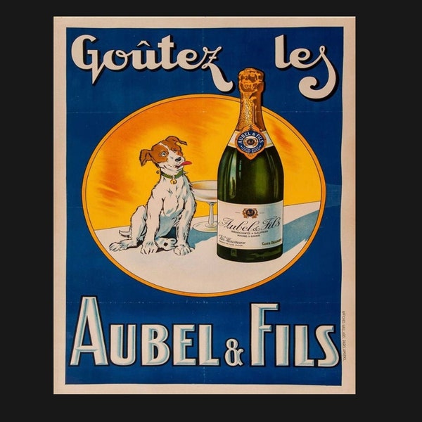 Vintage French Champagne ad metal sign, Cognac Sign, french sign, . Retro wall sign,