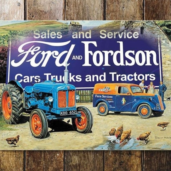 Ford and Fordson vintage look Metal Sign, Tractor Sign, Fordson Sign