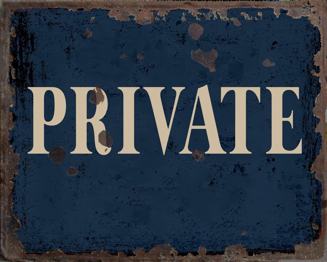Vintage Private Metal Sign, Private Plaque, Private . Retro Wall Sign ...