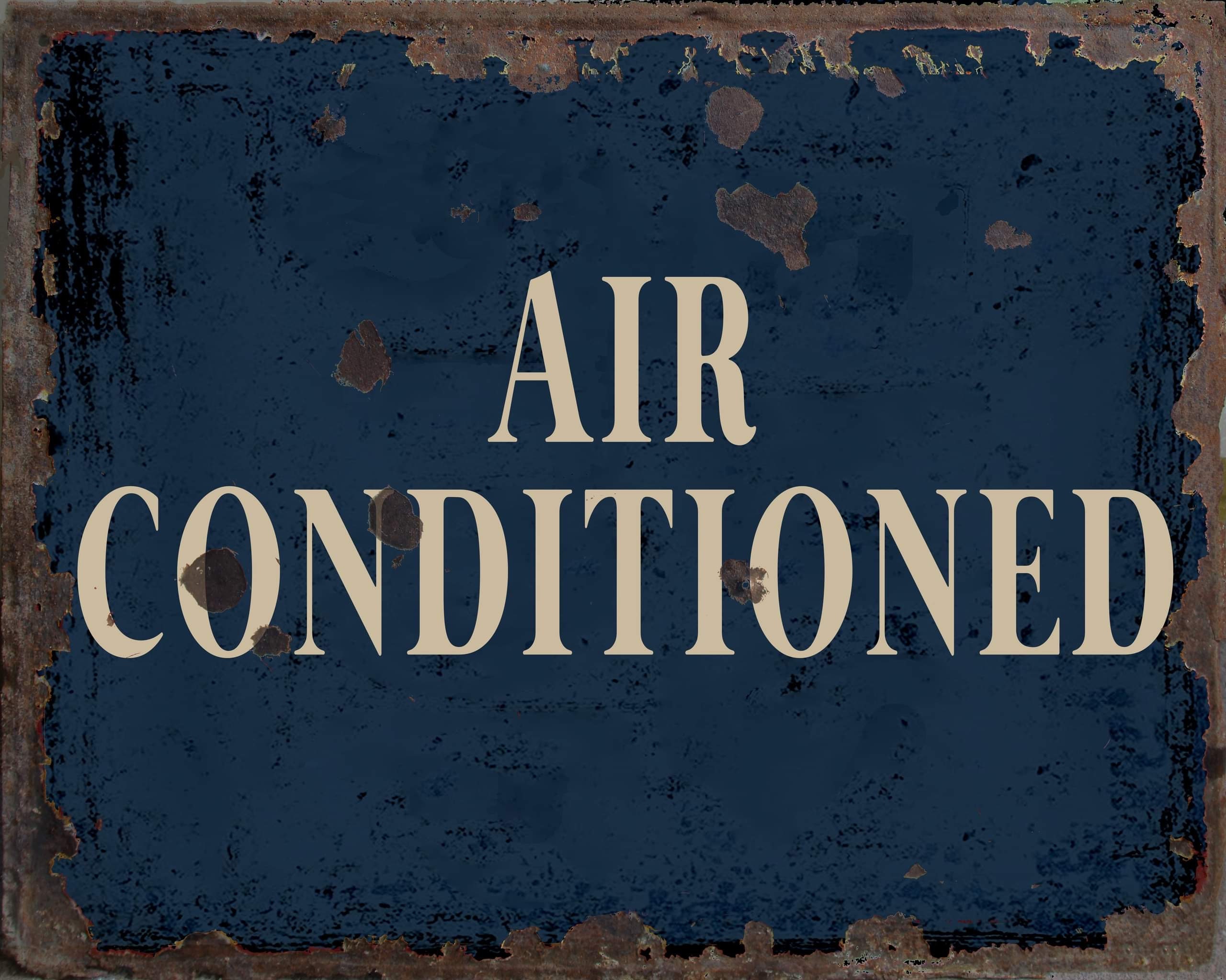 Vintage Air Conditioned Metal Sign, Air Conditioned Plaque, Air ...