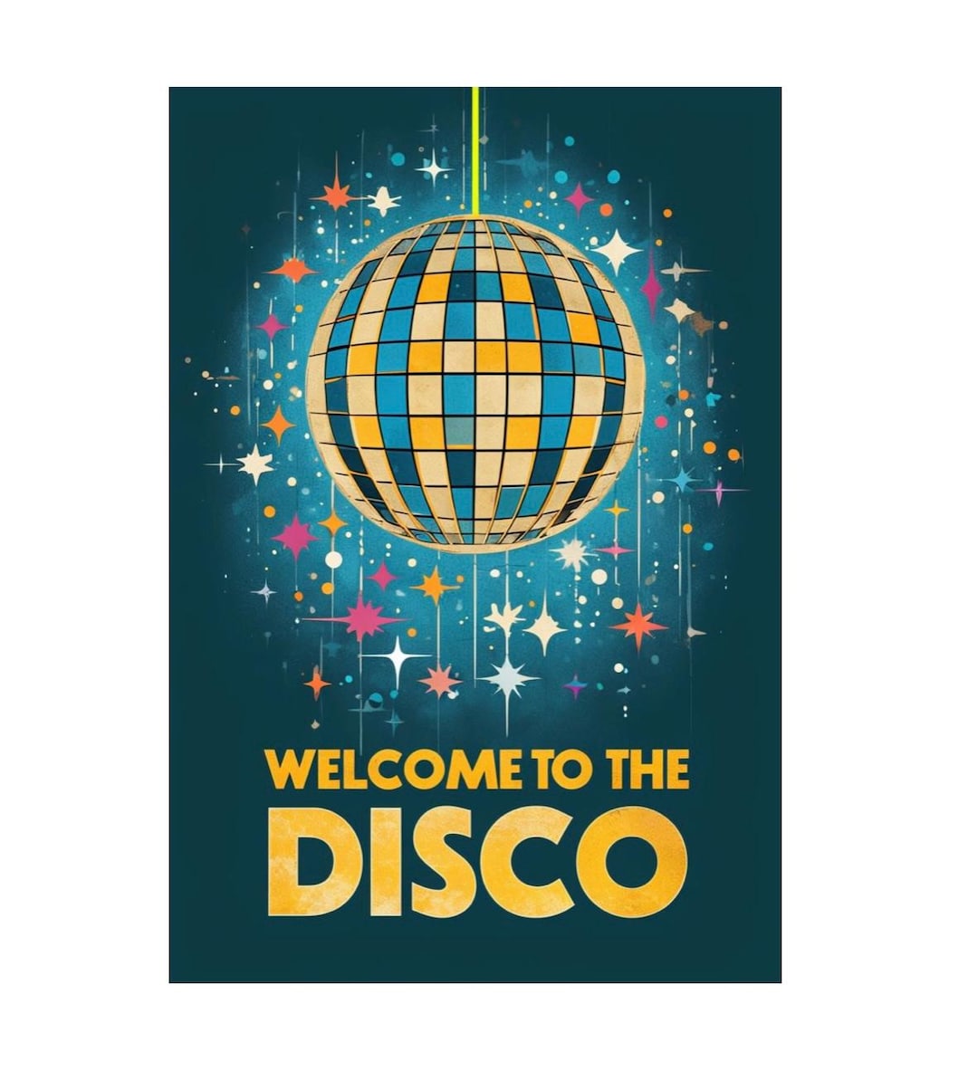Welcome to the Disco Metal Sign, Disco Plaque, Disco Retro Wall Sign - Etsy