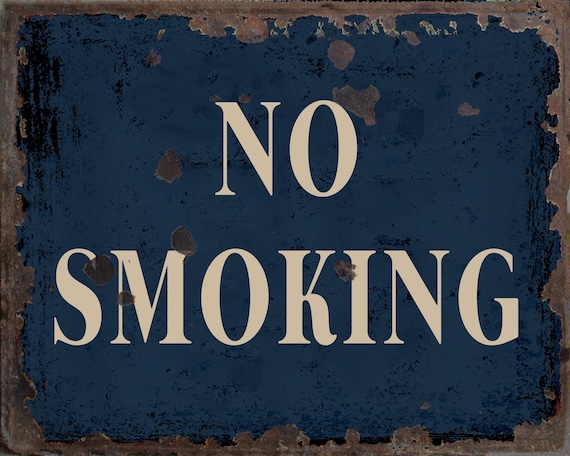 Vintage Metal No Smoking Sign, No Smoking sign, , No Smoking