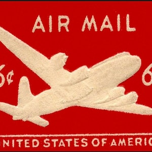 vintage US Air Mail metal Sign, Signe de timbre, signe vintage. Signe rétro de mur,