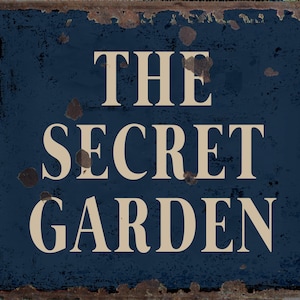 Vintage The Secret Garden  Sign, The Secret Garden   plaque, Secret Garden  wall sign