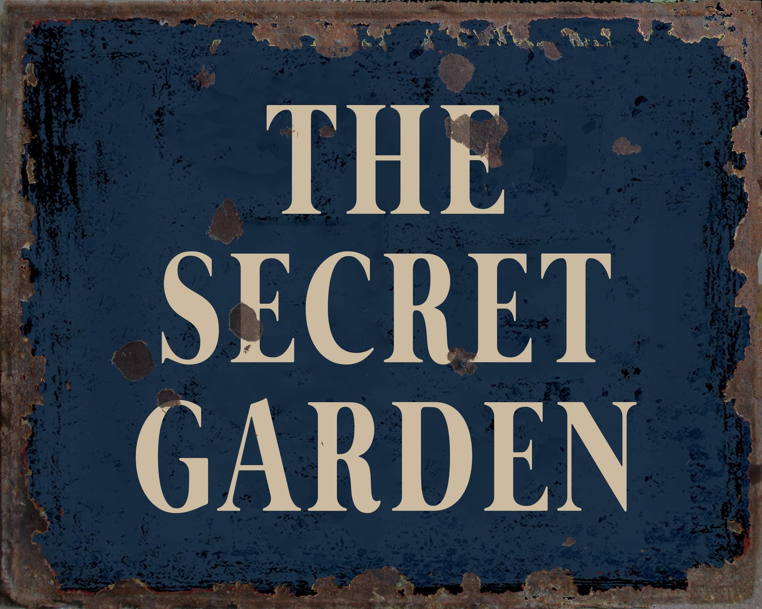 Vintage the Secret Garden Sign, the Secret Garden Plaque, Secret