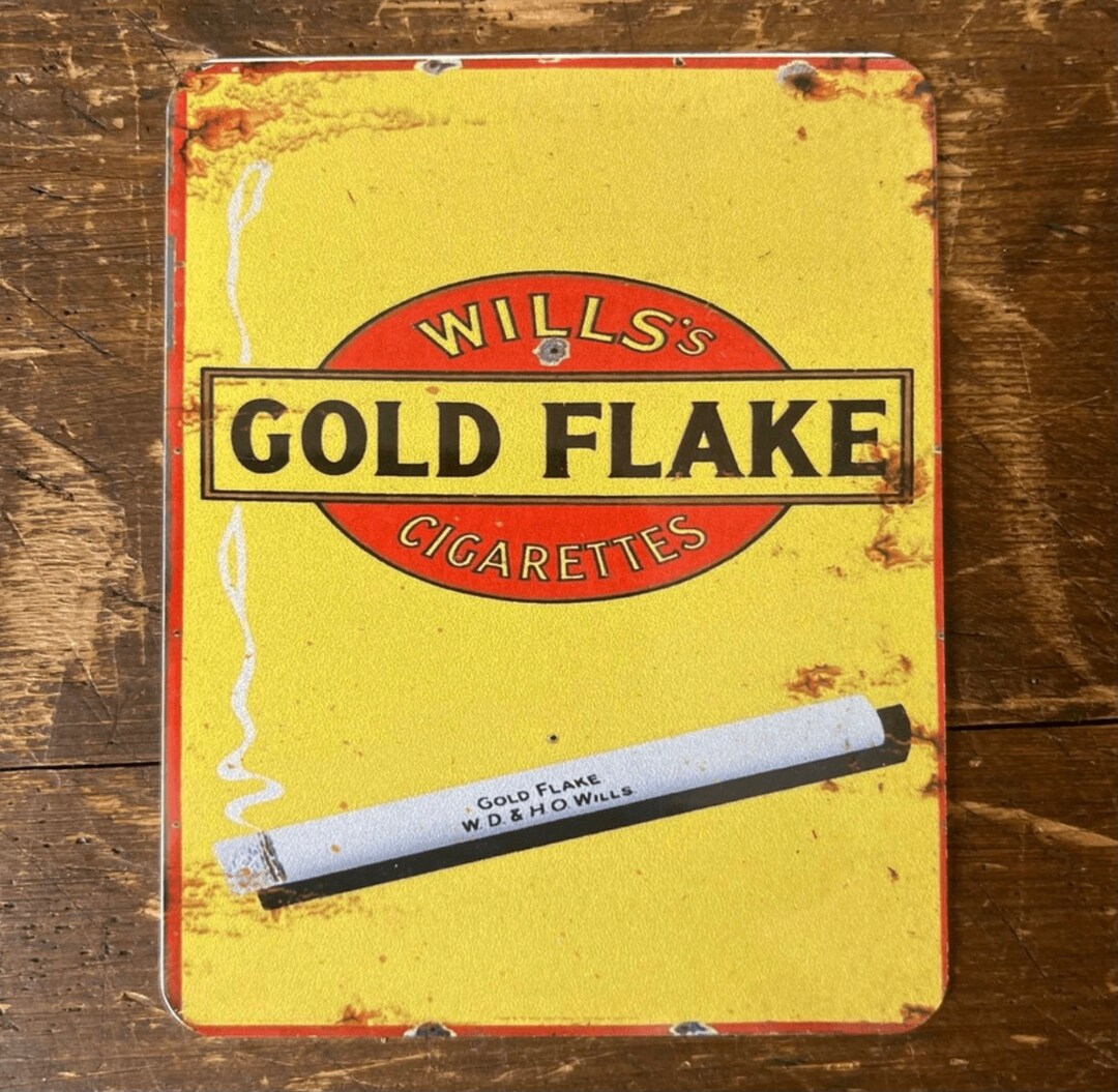 Vintage Wills Gold Flake Ad Metal Sign, Kitchen Sign, Vintage Sign. Retro  Wall Sign, Cigarette Sign