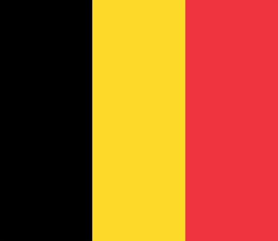 Belgien Flagge Als Metallschild – 30x30 Cm, Aluminium, Vintage, Mit Aufhängebohrungen
