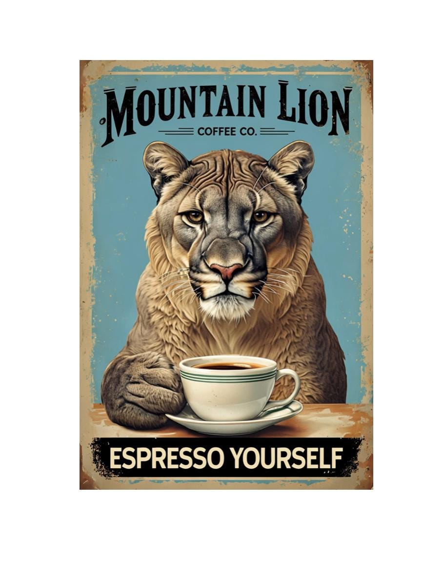 Lion Coffee Posters - Etsy
