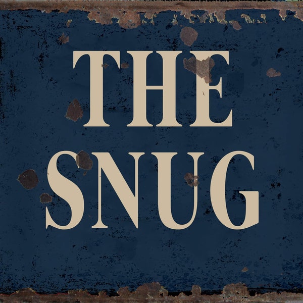 Vintage The Snug Metal Sign, The Snug plaque, The Snug retro sign