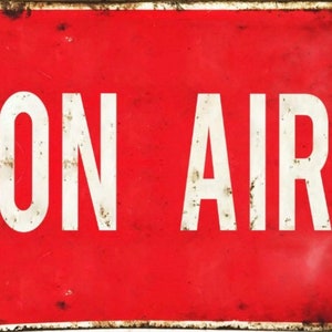 RADIO ON AIR  METAL TIN SIGN POSTER WALL PLAQUE 