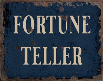 Caution Fortune Teller metal Sign, Fortune Teller sign, Fortune Teller Plaque. Retro wall sign,