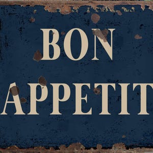 Vintage Bon Appetit Metal Sign, Bon Appetit sign, Bon Appetit plaque,  Retro wall sign