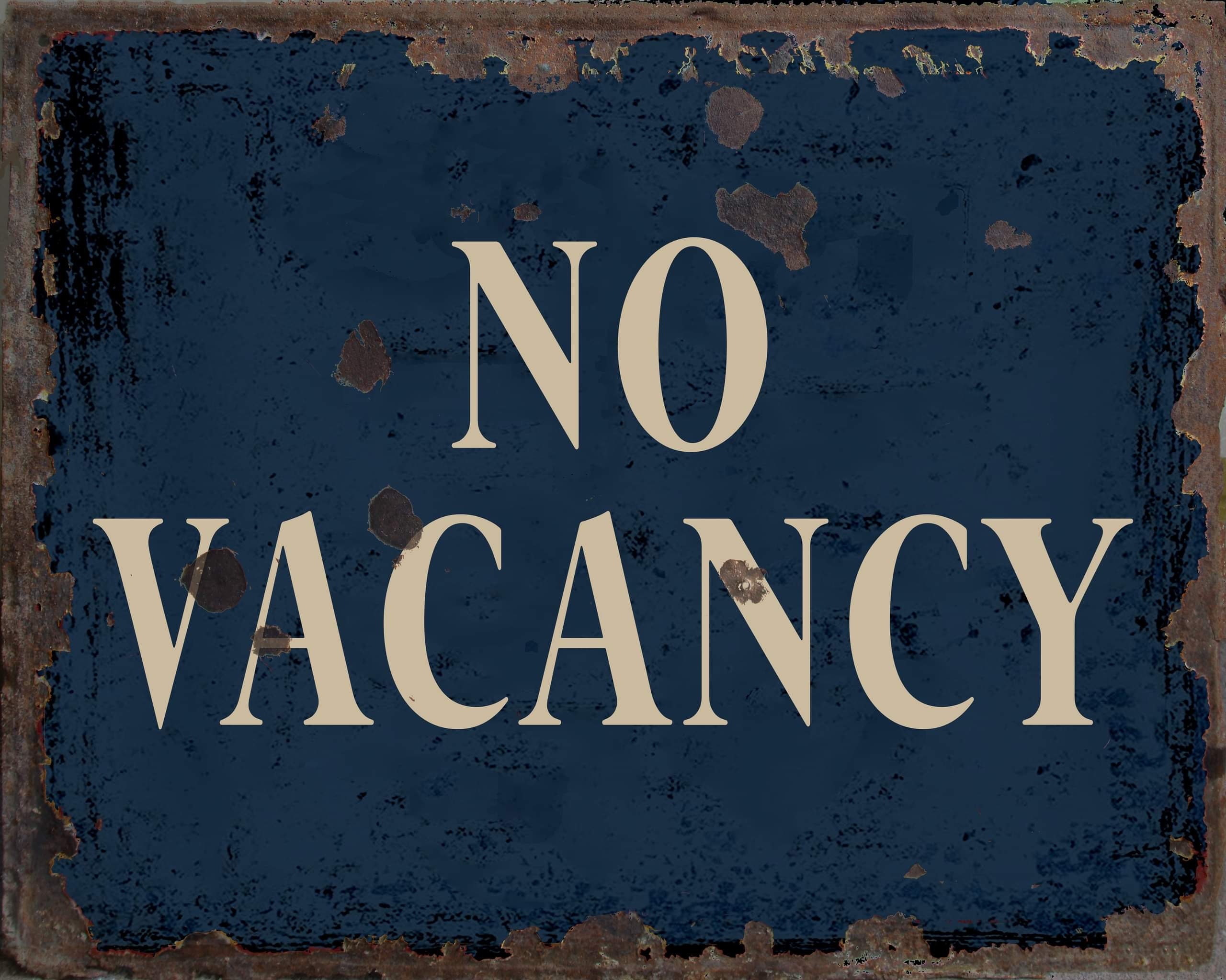 Vintage No Vacancy Sign No Vacancy Plaque No Vacancy Wall - Etsy