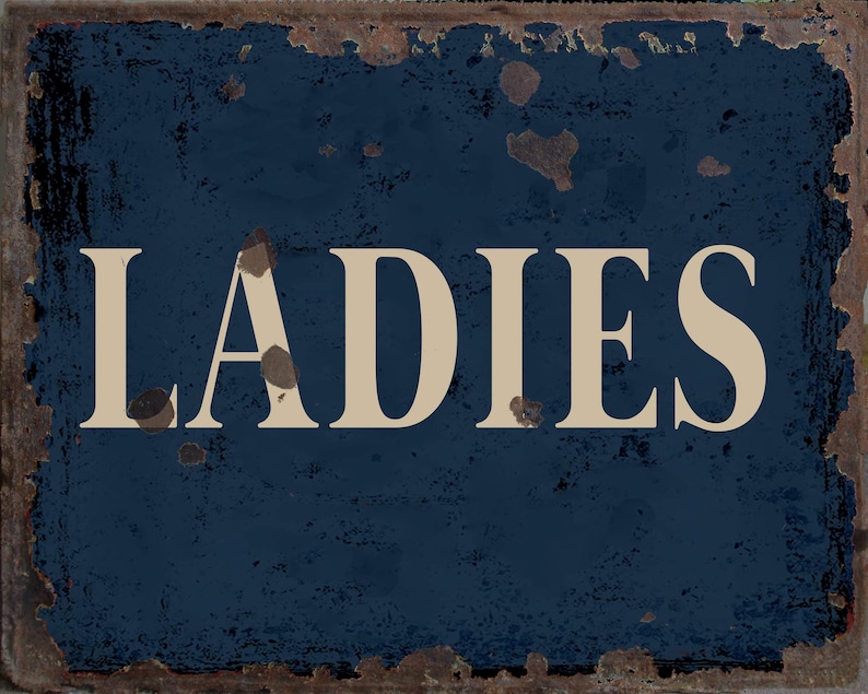 Vintage Ladies Metal Sign, Ladies Plaque, Ladies Retro Wall Sign - Etsy