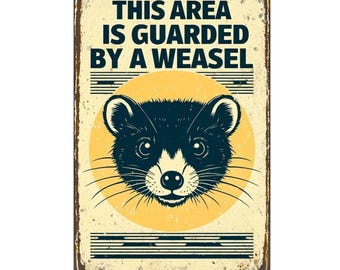 Weasel Crossing Warning Sign - 12x12 Inch Metal Tin Sign, Outdoor/Indoor Decor For Farm, Yard, Garage Or Man Cave - View #8