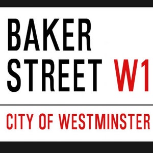 Baker Street metal Sign, London sign, vintage sign. Retro wall sign, UK Wall sign, London wall art