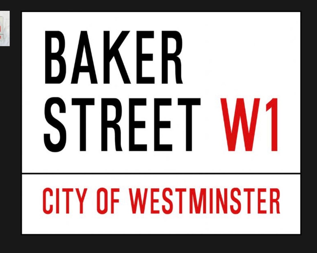 London Street Signe-Baker Street-Métal Aluminium SIGNE-Sherlock Holmes London Street Signe-Baker Street-Métal Aluminium SIGNE-Sherlock Holmes