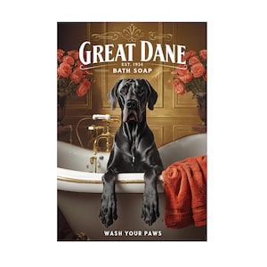 Great Dane Soap Ad metal sign,Great Dane Plaque, Great Dane sign