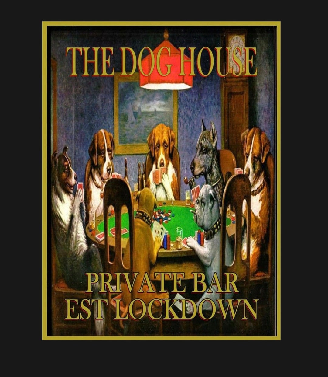 Vintage Dog House Print Dog Print Bar Print Man Cave Print Etsy