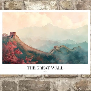 Great Wall of China metal sign, Great Wall of China sign, Great Wall of China  Plaque, Travel Sign, Great Wall of China