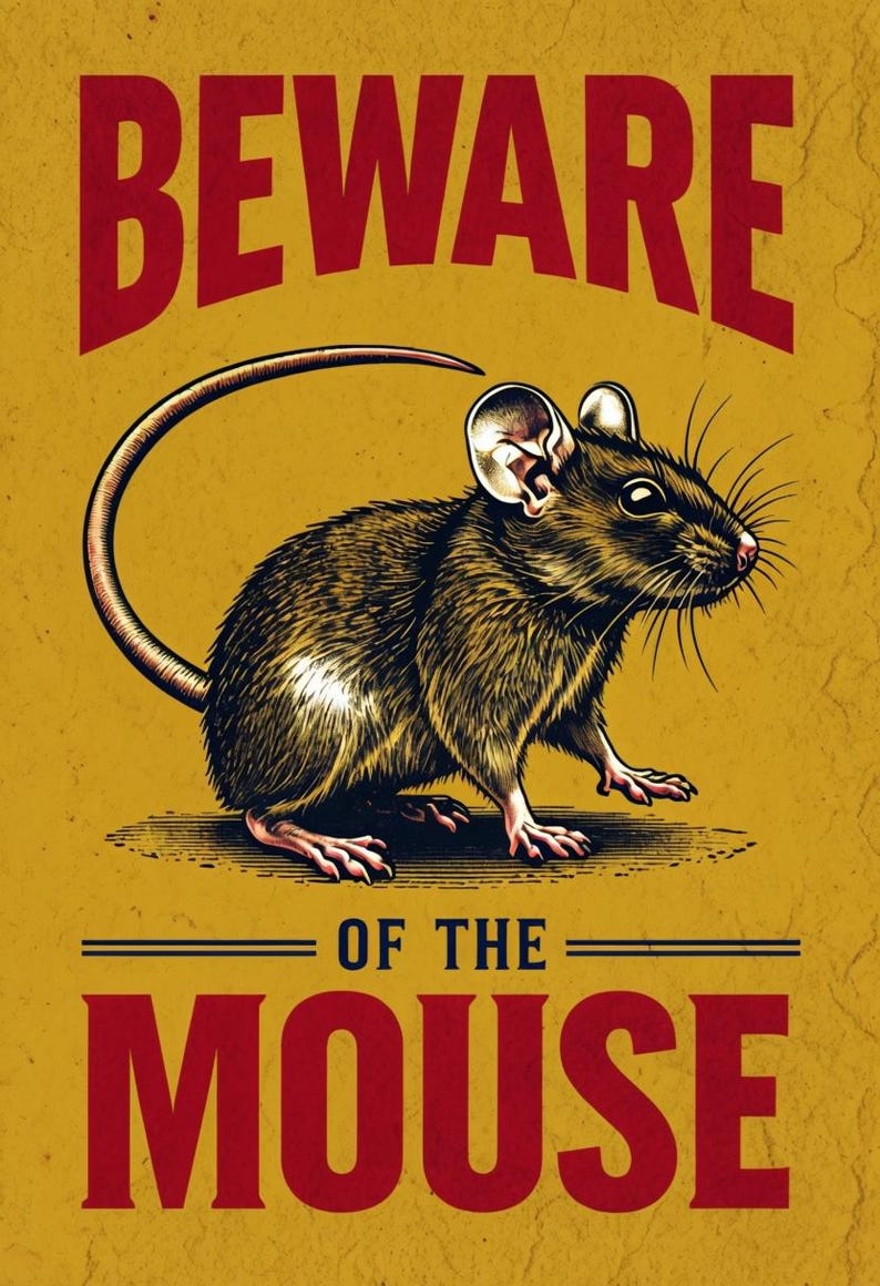 Beware Mouse Beware of Mouse Metal Sign, Mouse Sign, Mouse Plaque - Etsy