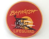 BAYWATCH Swimsuit Lifeguard Logo Iron-On Embroidered Patch