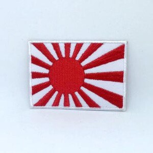 Bandera japonesa de Sol naciente Hierro en Coser Parche Bordado
