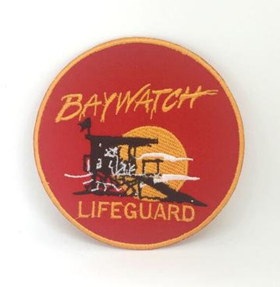 Baywatch Rettungsschwimmer Logo Crest Abzeichen Eisen Oder Aufnäher Kostüm #200 