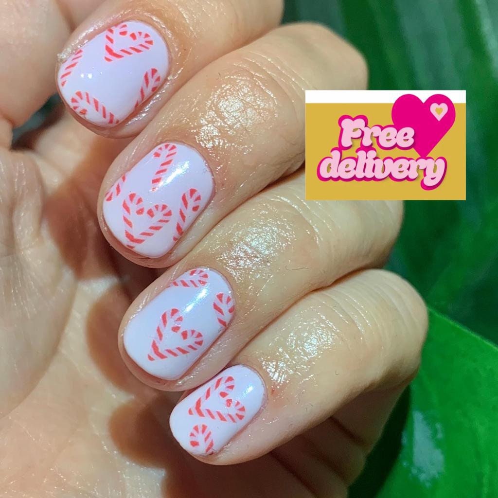 Pink Candy Nails, Kawaii Lollipop Japanese Nail Art, Harajuku