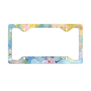 Floral License Plate Frame