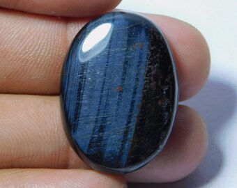 Blue Tiger Eye Cabochon Blue Tiger Eye Pear Shape Tiger Eye Loose For Jewelry AAA+ Natural Blue Tiger Eye Gemstone 37x19 mm KB-3964