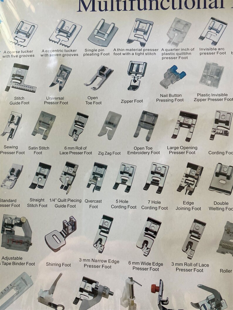 Presser Feet Multifunctional Kit 62 feet Etsy