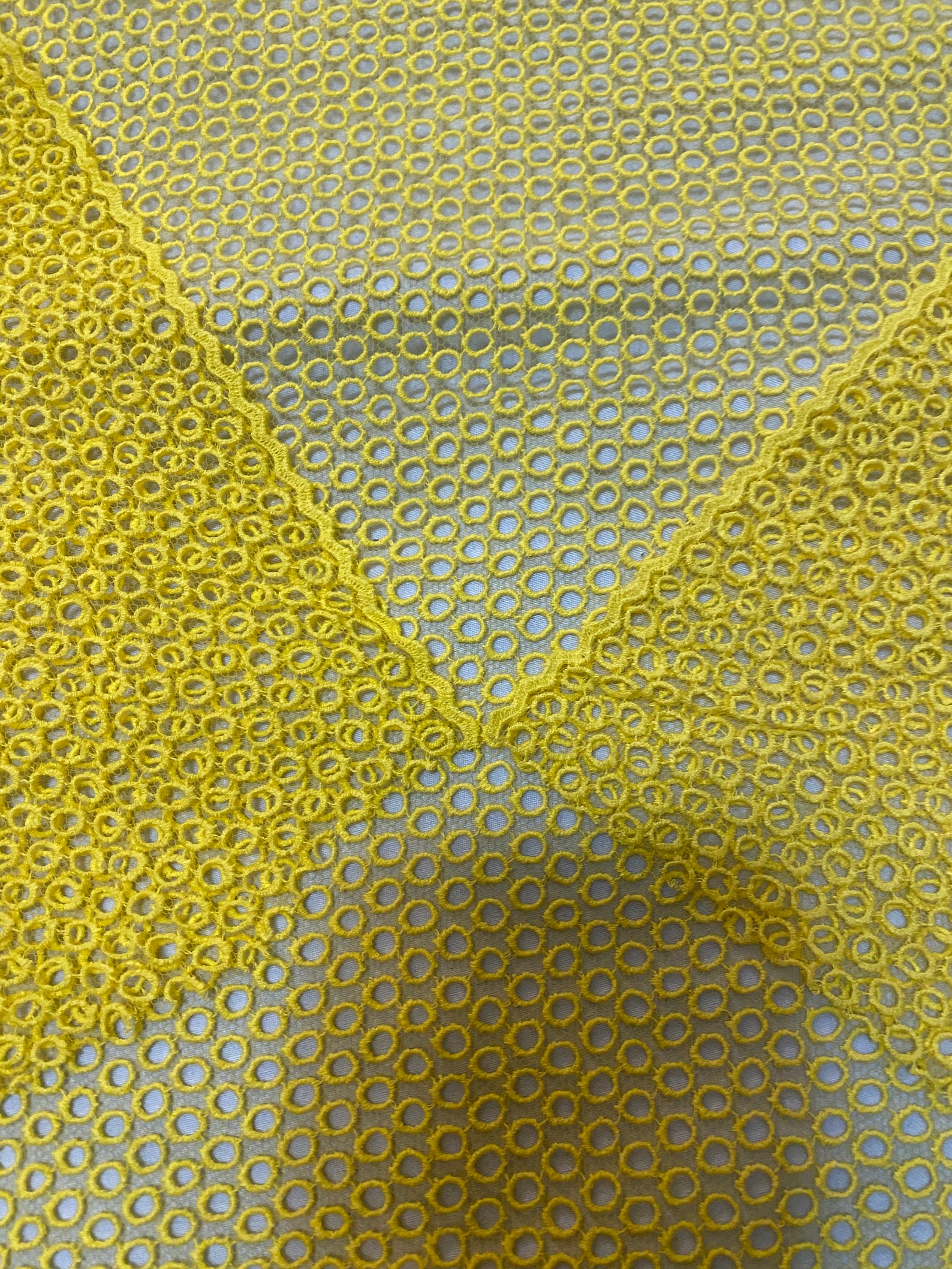 Embroidered Circles Fabric in Two Colors Etsy