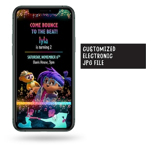 Vivo Movie Evite for a girl or boy, Any season Birthday Party Digital Invite, 1st or 2nd or all ages, Kids Birthday Party Evite