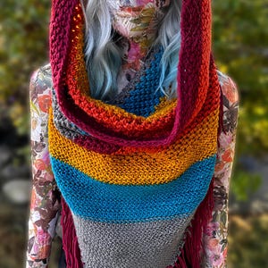 Nerium Hooded Scarf Loom Knitting Pattern PDF | Hooded Scarf Pattern | KB Flexee Loom | Instant Download | Intermediate Loom Knit Pattern