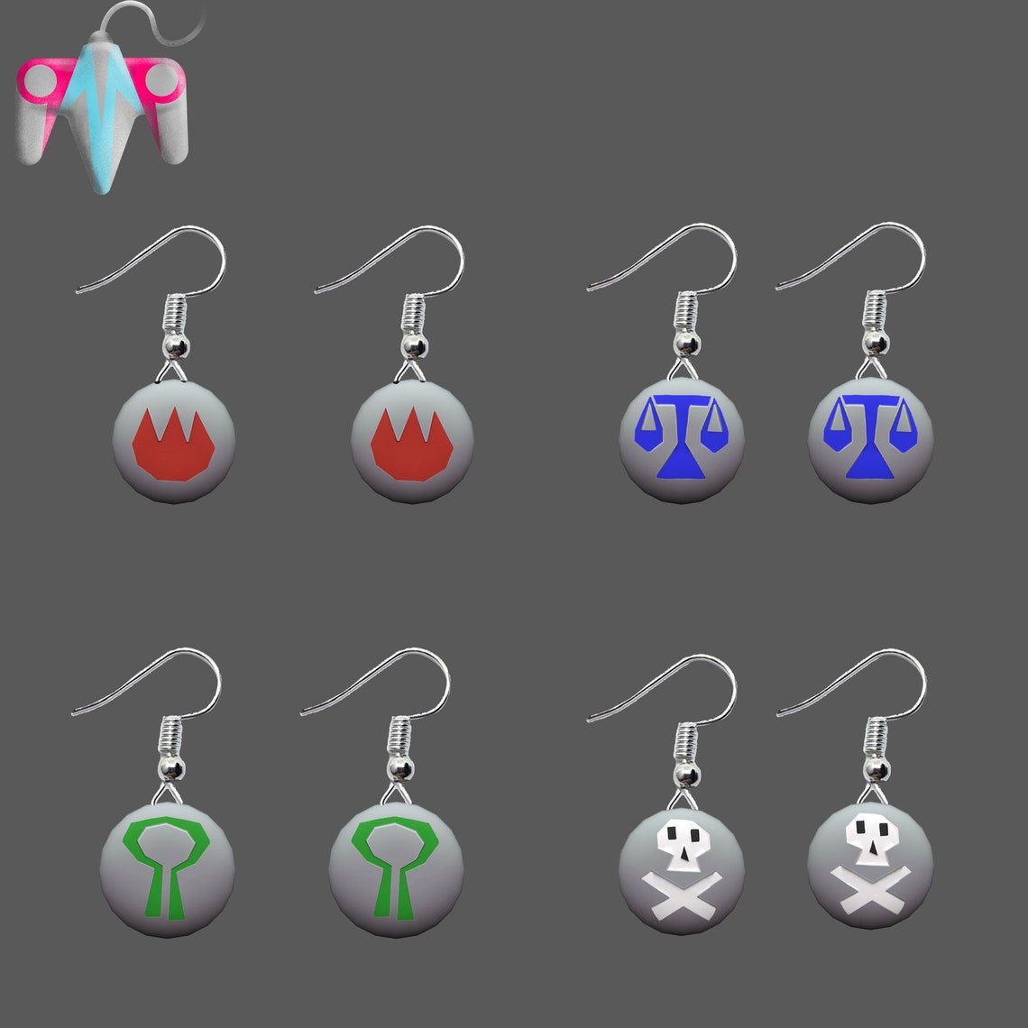 OSRS Runes Necklace/ Earrings / Studs / Keychain / Bracelet / Etsy