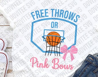 Free Throws Pink Bow Etsy