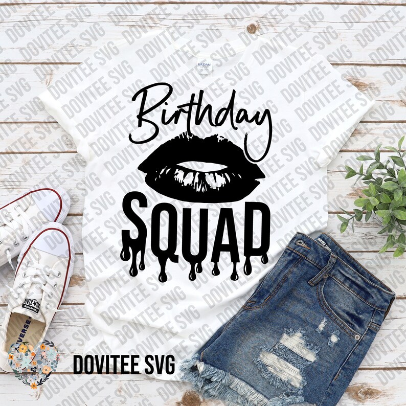 Download Birthday Drip Lips Squad SVG File Melanin SVG File Afro | Etsy