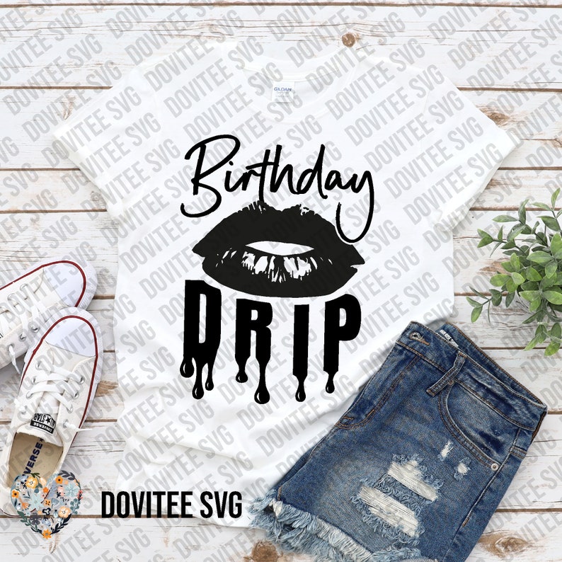 Download Birthday Drip Lips SVG File Melanin SVG File Afro Queen | Etsy
