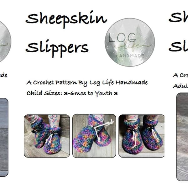 Pattern Bundle - Log Life Handmade Sheepskin Slippers