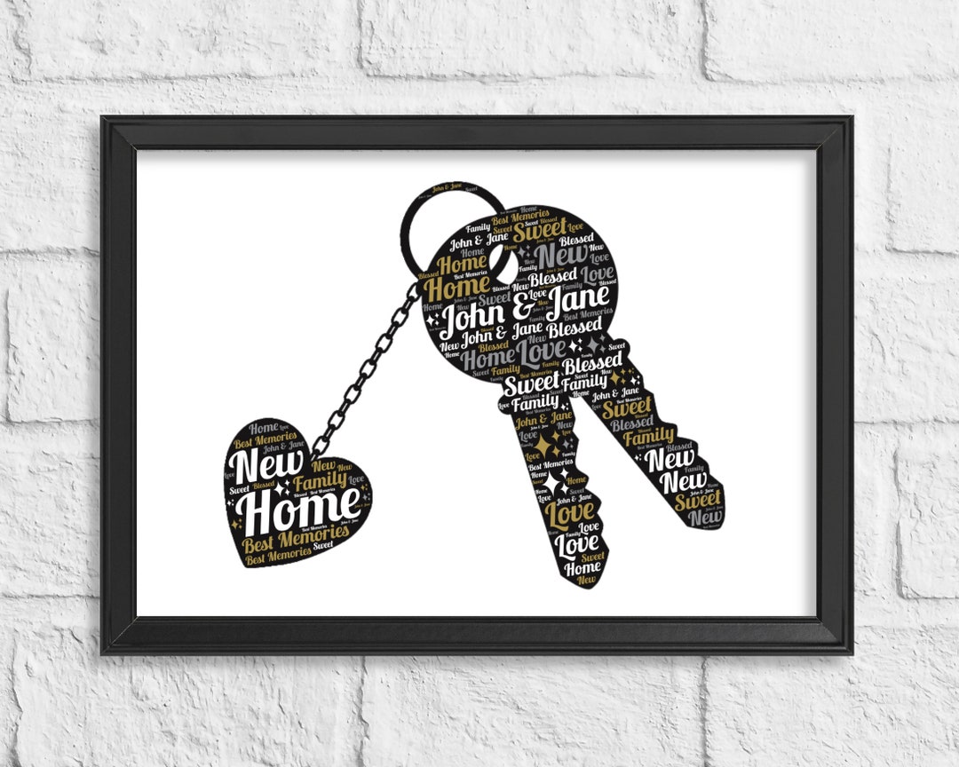 Personalised House Print New Home Word Wall Art House Warming Gifts