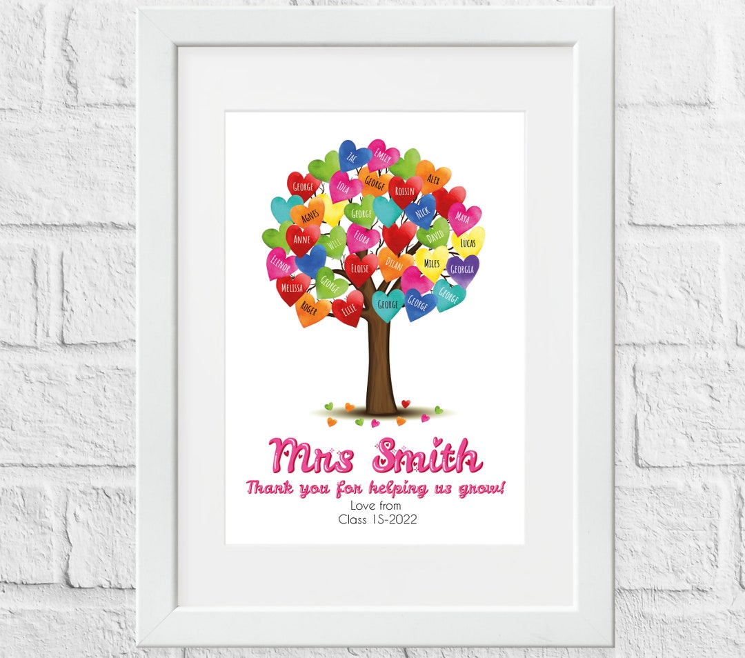 Personalised Teacher Gift, End of Term Class Teacher, Headteacher Gift ...