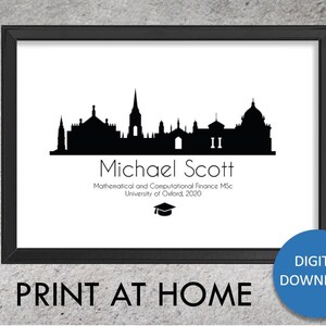 TÉLÉCHARGEMENT NUMÉRIQUE - Cadeau de remise des diplômes personnalisé pour elle, lui, impression Word Art, bal de promo, collège, université, impression de remise des diplômes, mortier