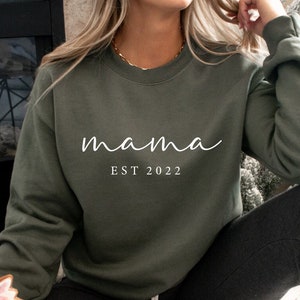 Mama Est sweat-shirt , personalized mom sweater