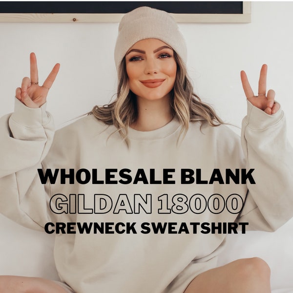Blanko-Sweatshirt, Gildan 18000, Crewneck-Sweatshirt, Blanko-Unisex-Sweatshirt, Damen-Sweatshirt, Herrenpullover, Blanko-Shirt